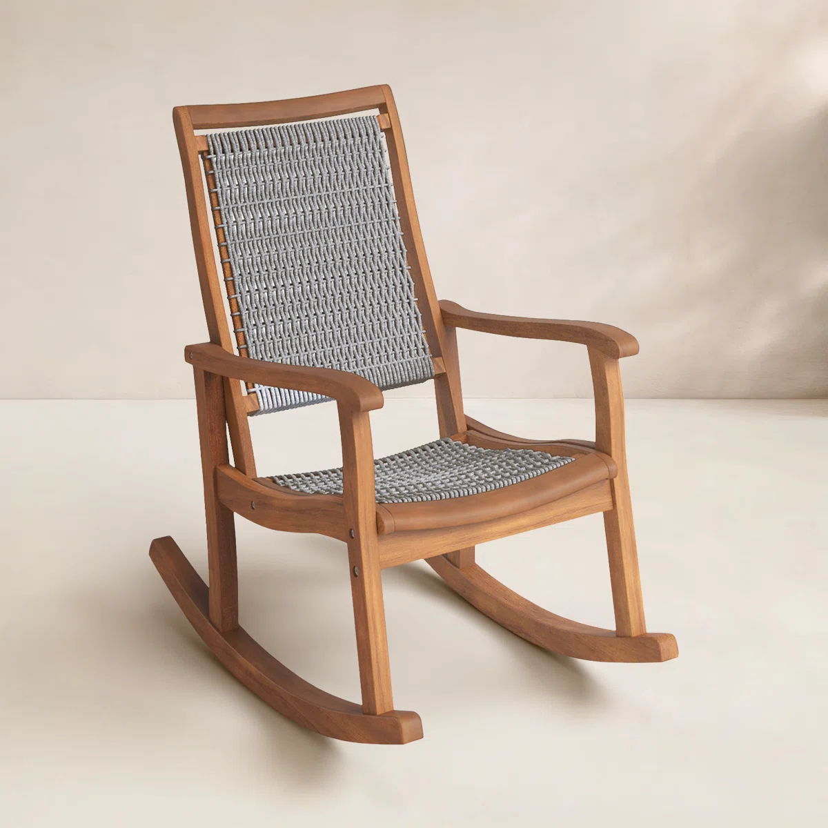 Arnora – Chaise à Bascule en Bois Massif pour Extérieur avec Confort Élégant et Intemporel