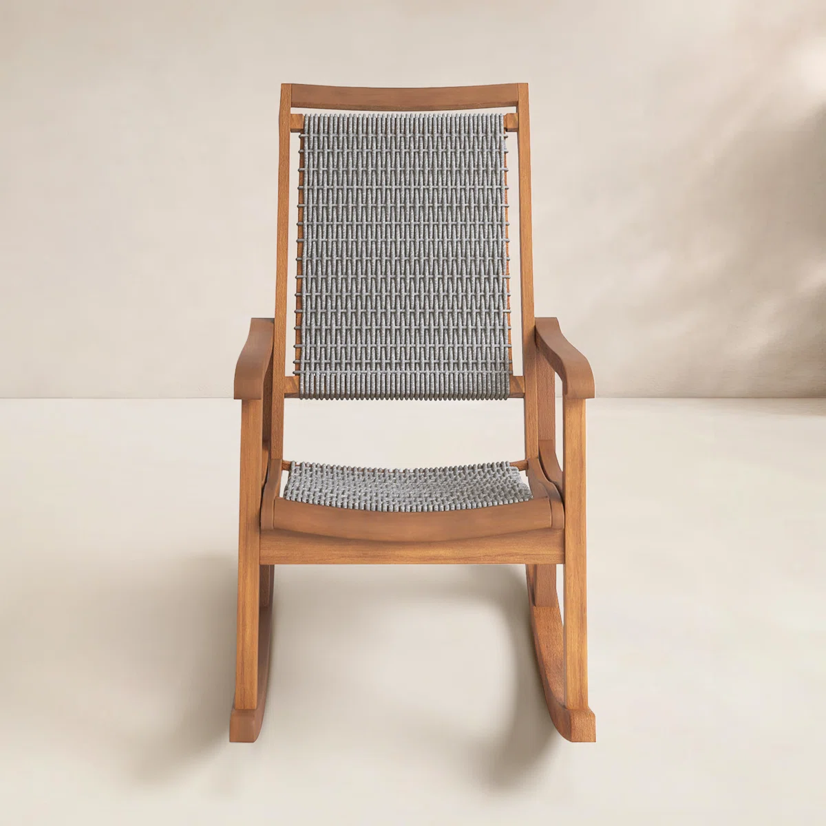 Arnora – Chaise à Bascule en Bois Massif pour Extérieur avec Confort Élégant et Intemporel