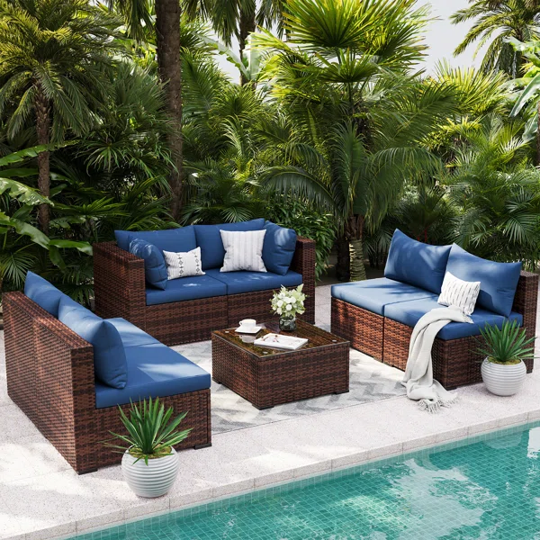Azmira — Salon de jardin modulable 6 places