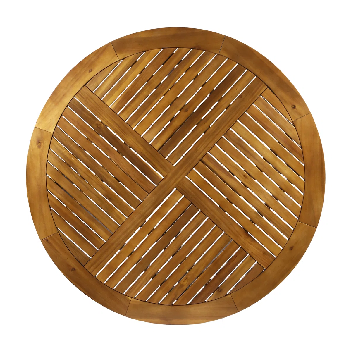 Kensington - Ensemble repas de jardin 4 personnes en bois massif d’acacia avec coussins