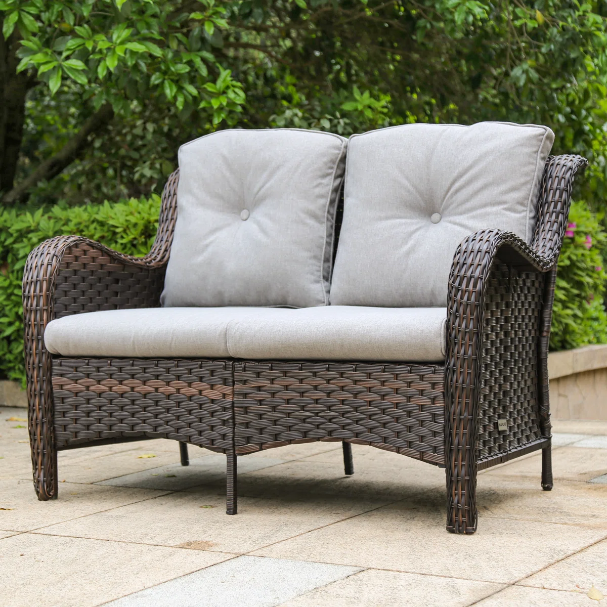 Gurena – Salon de Jardin Modulable 9 Places (7 Pièces) avec Coussins Confort Haut de Gamme pour Extérieur 