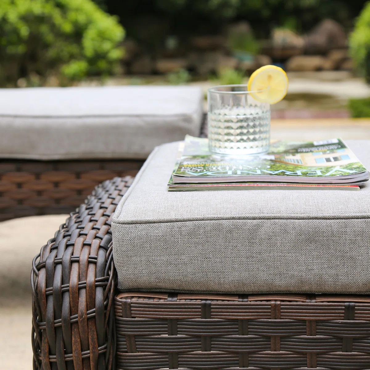 Gurena – Salon de Jardin Modulable 9 Places (7 Pièces) avec Coussins Confort Haut de Gamme pour Extérieur 