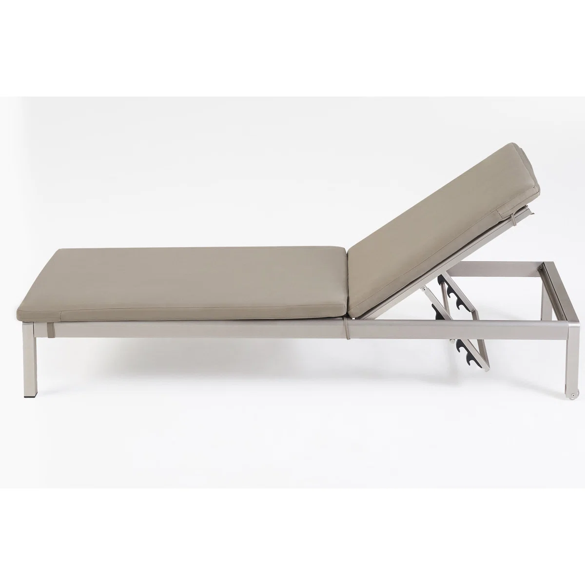 Halvia – Transat de jardin en métal avec coussin inclus