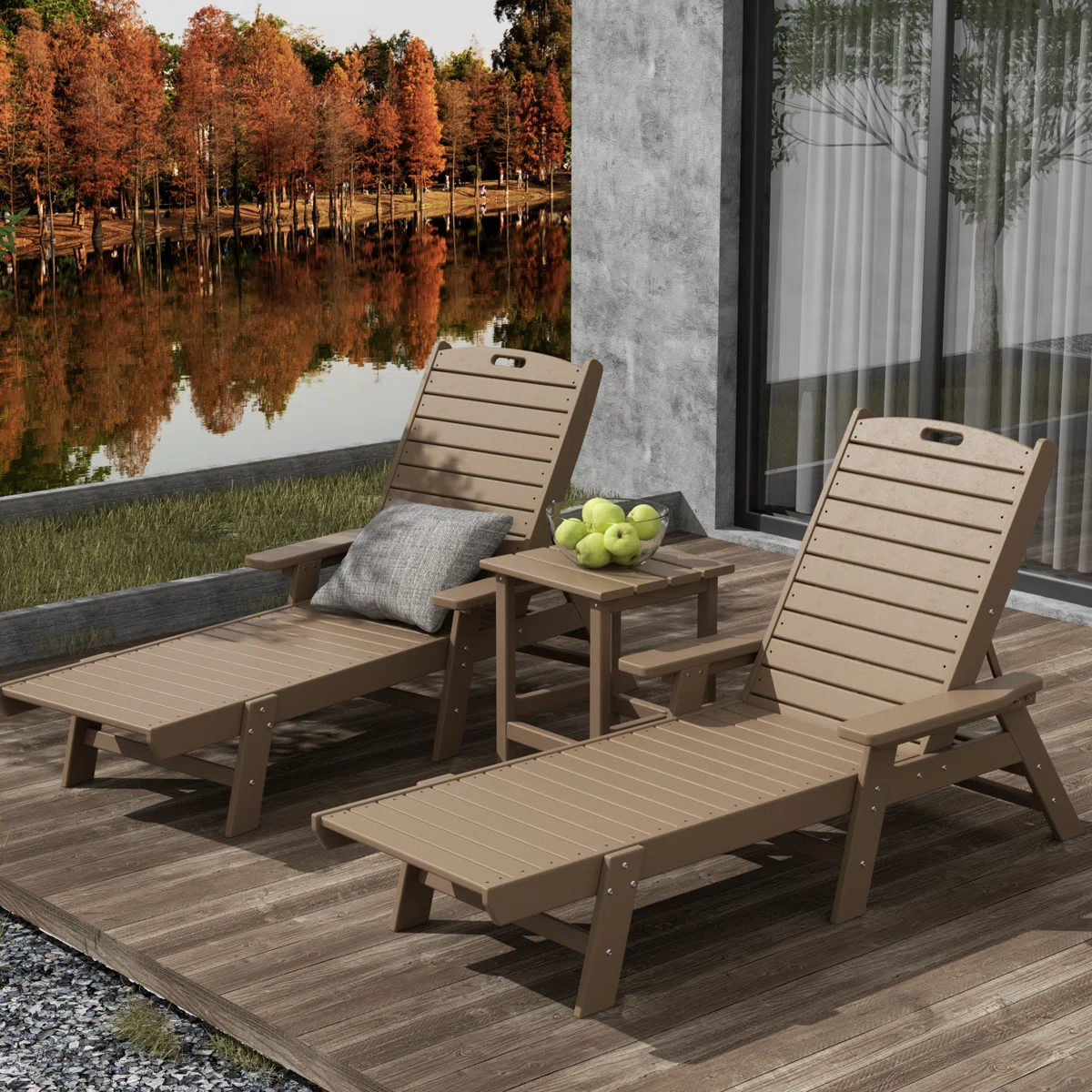 Laguna – Transat Extérieur avec Table d’Appoint pour Détente Élégante au Soleil 