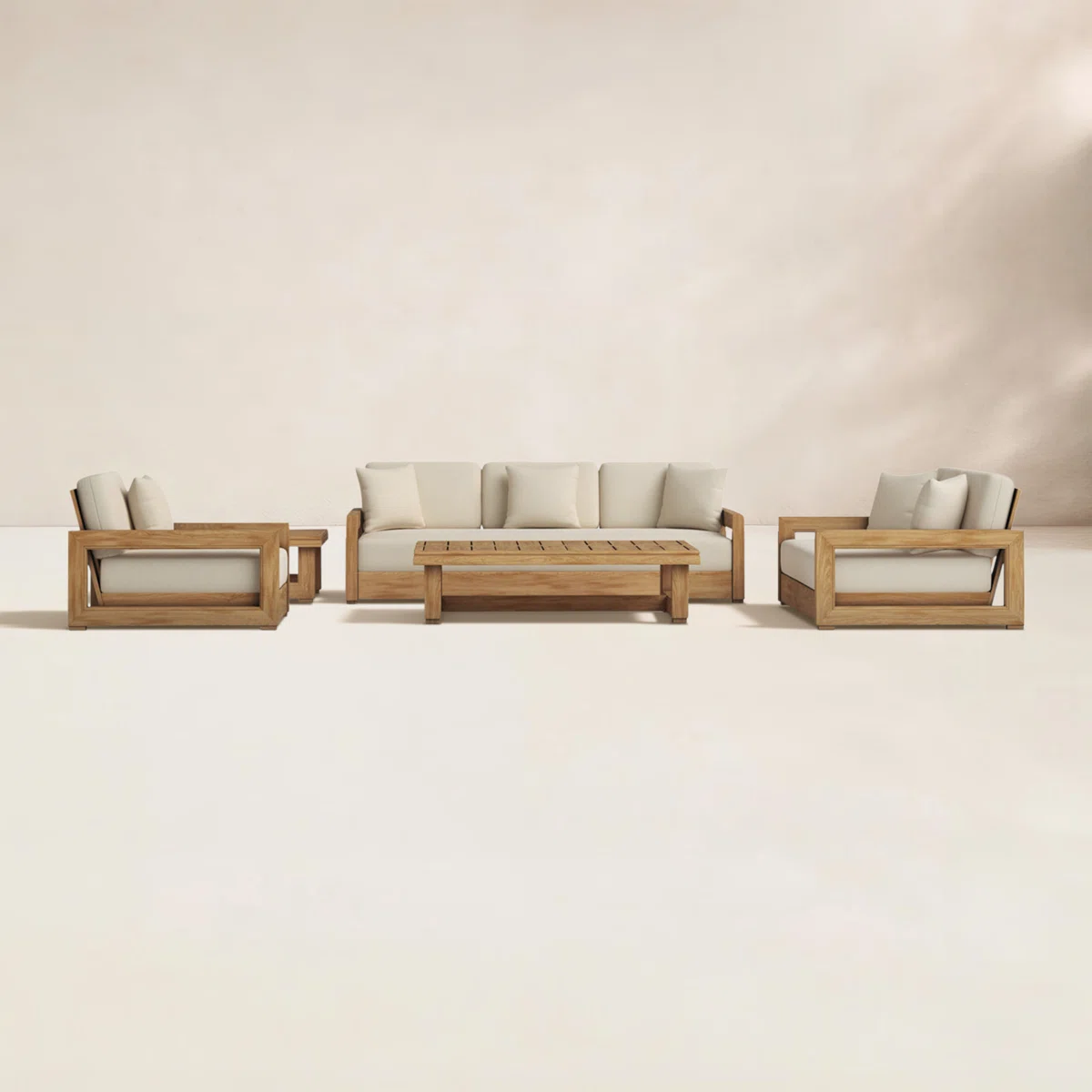 Melrosa – Salon de Jardin 5 Pièces avec Coussins Confort Élégant pour Extérieur Moderne