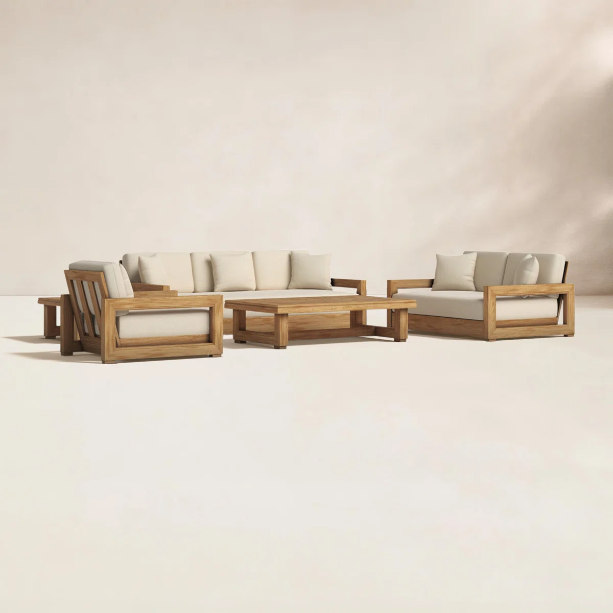 Melrosa – Salon de Jardin 5 Pièces avec Coussins Confort Élégant pour Extérieur Moderne