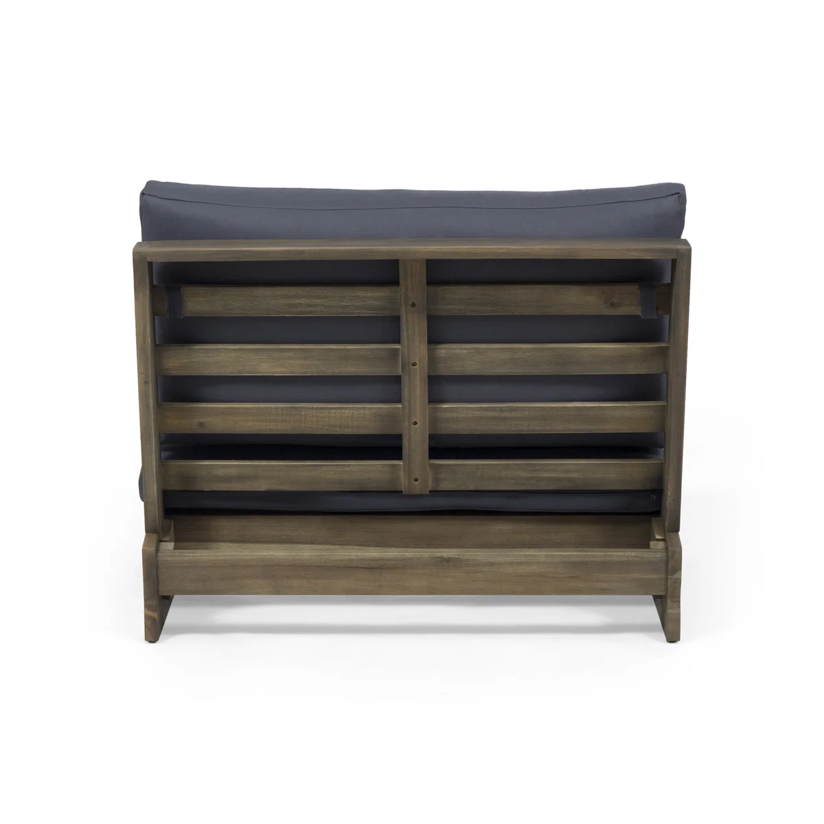 Salon de jardin moderne Louise en bois d’acacia avec coussins 