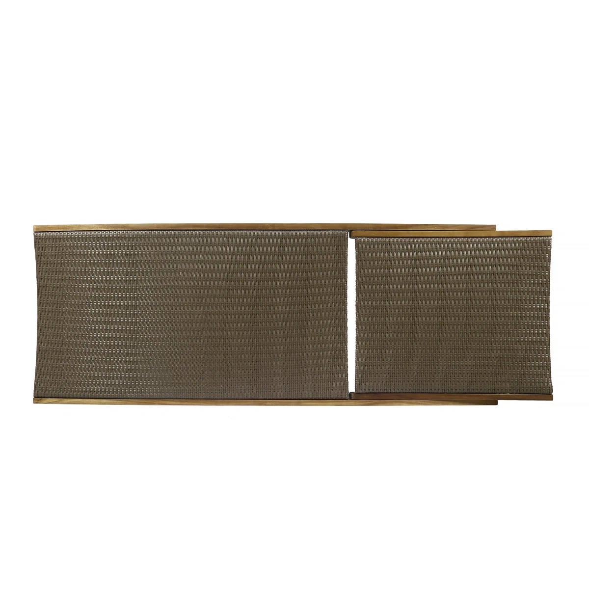 Verano – Lot de 2 chaises longues d’extérieur en bois d’acacia et résine tressée