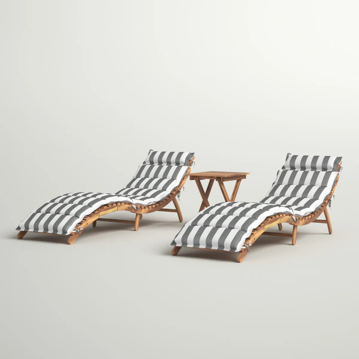 Aloisa – Ensemble Transats avec Coussin et Table d’Appoint 