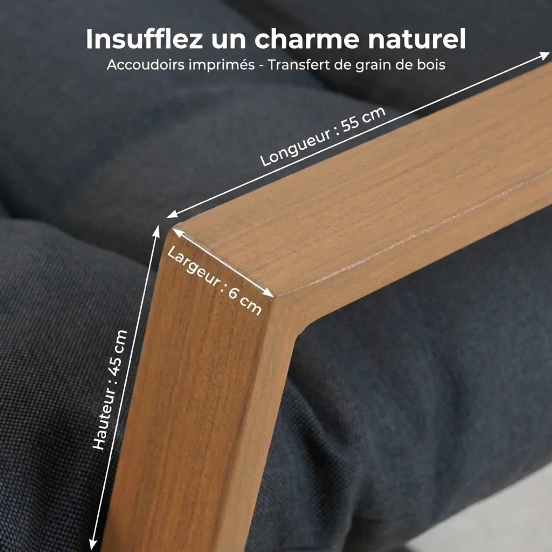 Luna Rock – Ensemble fauteuils à bascule extérieur 3 pièces avec table et coussins
