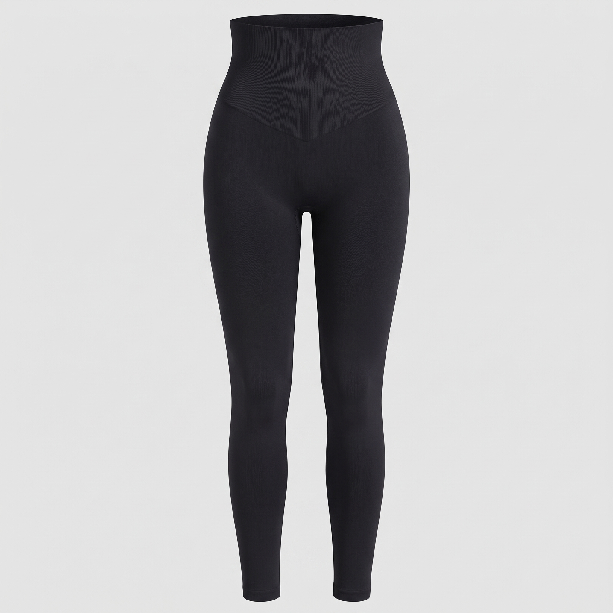 [HOPWIN LINGERIE] Hybrid-Sculpt Mid-Rise Active Leggings | Seamless V-Contour Tummy Control