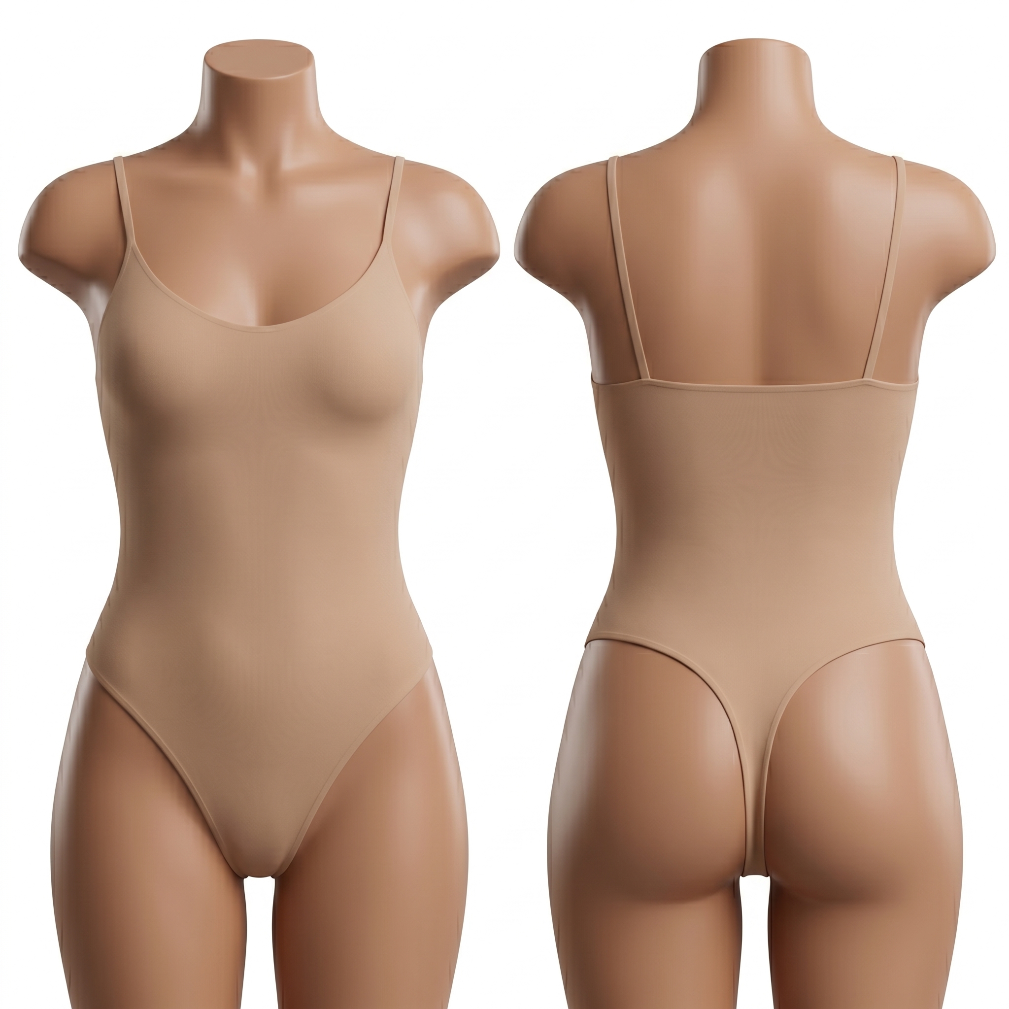 [HOPWIN LINGERIE] Scoop-Neck Hybrid Sculpting Bodysuit | Medium Core Control & Lift