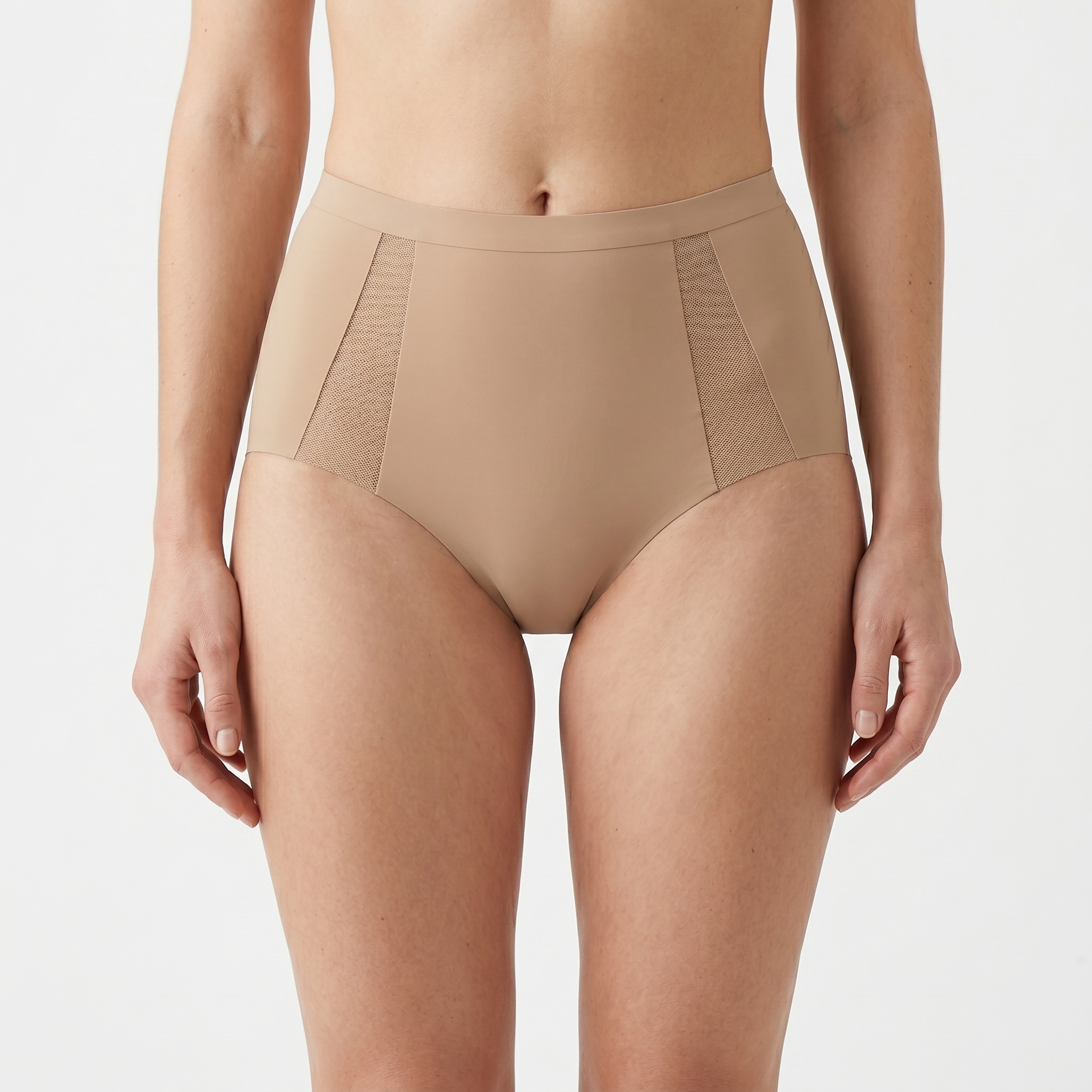 [HOPWIN LINGERIE] Clean-Edge Mesh Brazilian Sculpt Panty | Light Tummy & Booty Lift