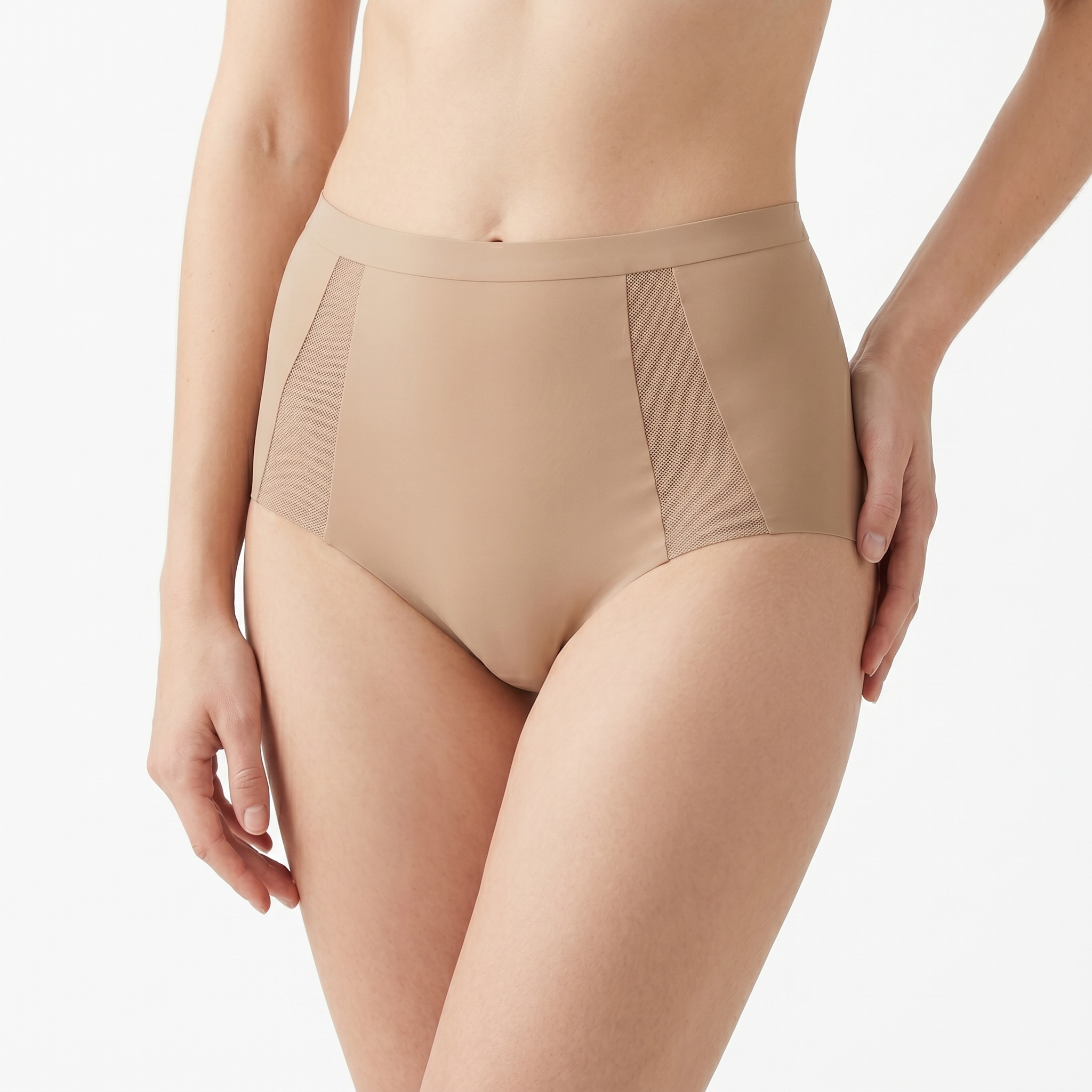 [HOPWIN LINGERIE] Clean-Edge Mesh Brazilian Sculpt Panty | Light Tummy & Booty Lift