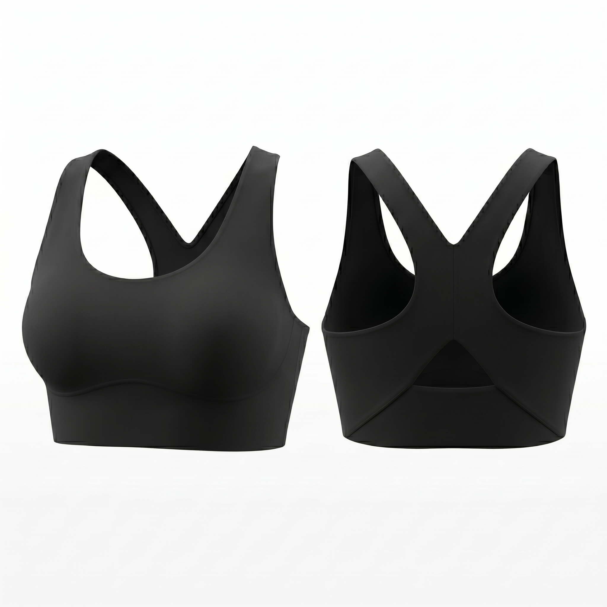 [HOPWIN LINGERIE] Push-Up Hybrid-Stitch Sports Bra | Fixed-Cup Sexy Contour