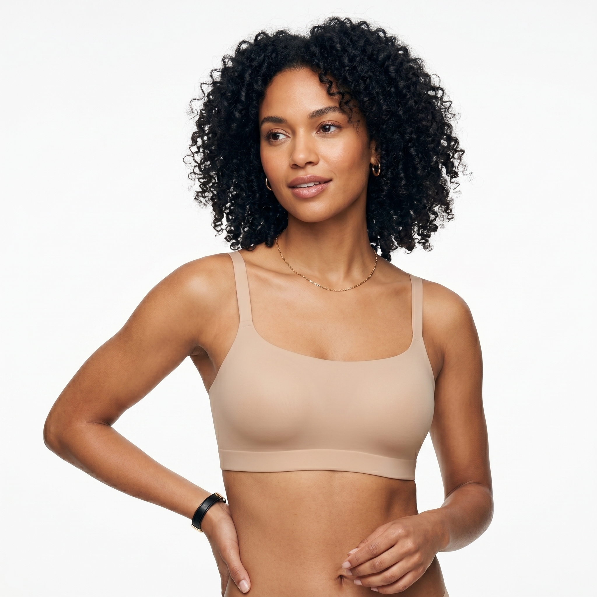 [HOPWIN LENGERIE] Minimalist Active-Lounge Bonded Bra | Seamless Everyday Support
