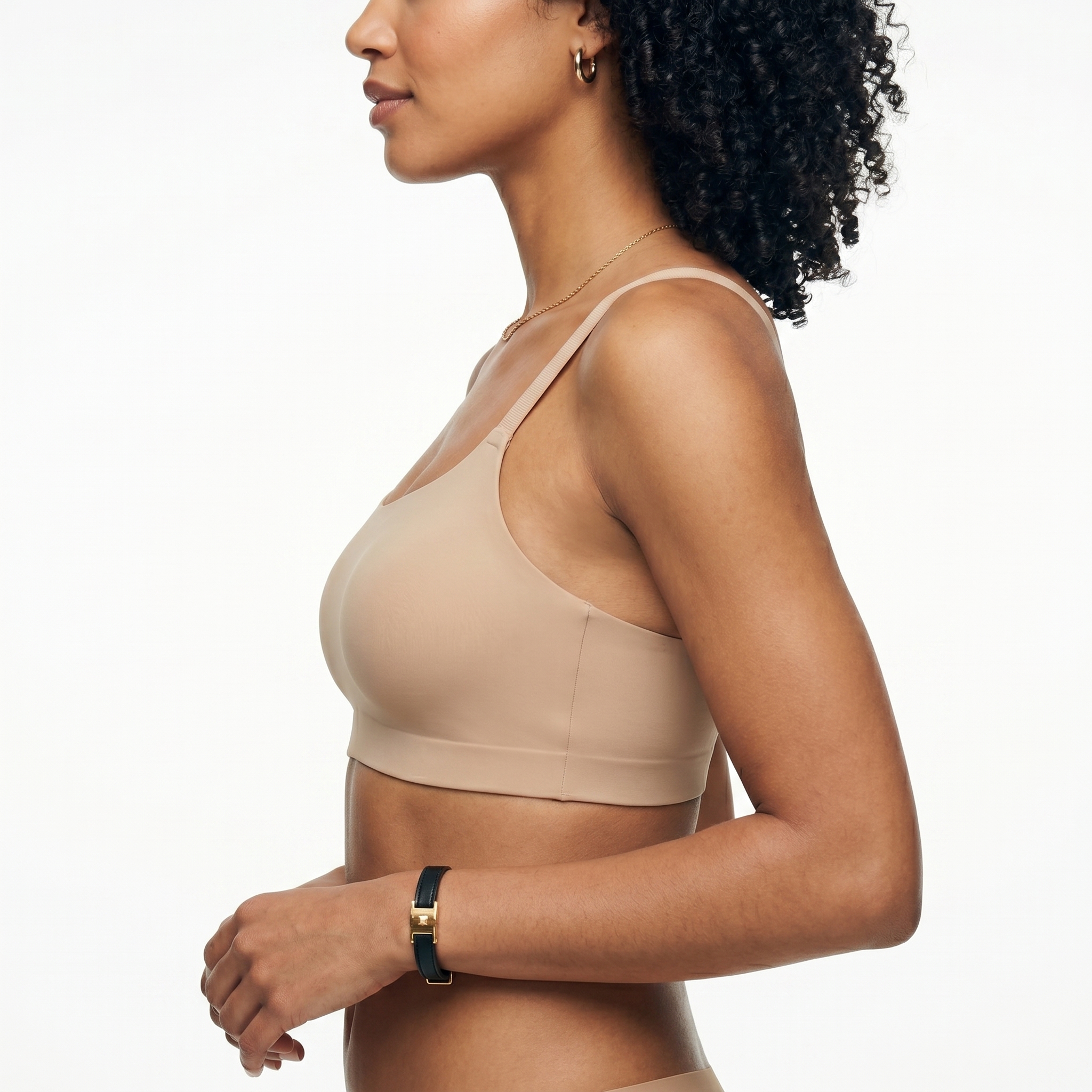 [HOPWIN LENGERIE] Minimalist Active-Lounge Bonded Bra | Seamless Everyday Support