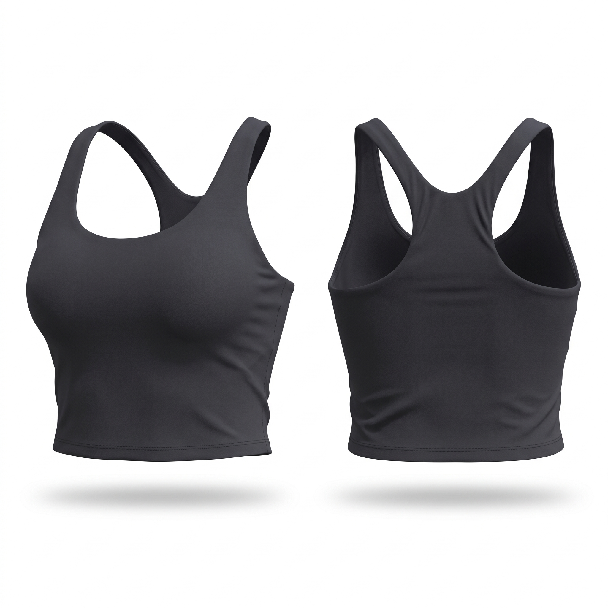 [HOPWIN LINGERIE] Longline X-Back Active Crop Top | Seamless Medium Sculpt & Bust Lift