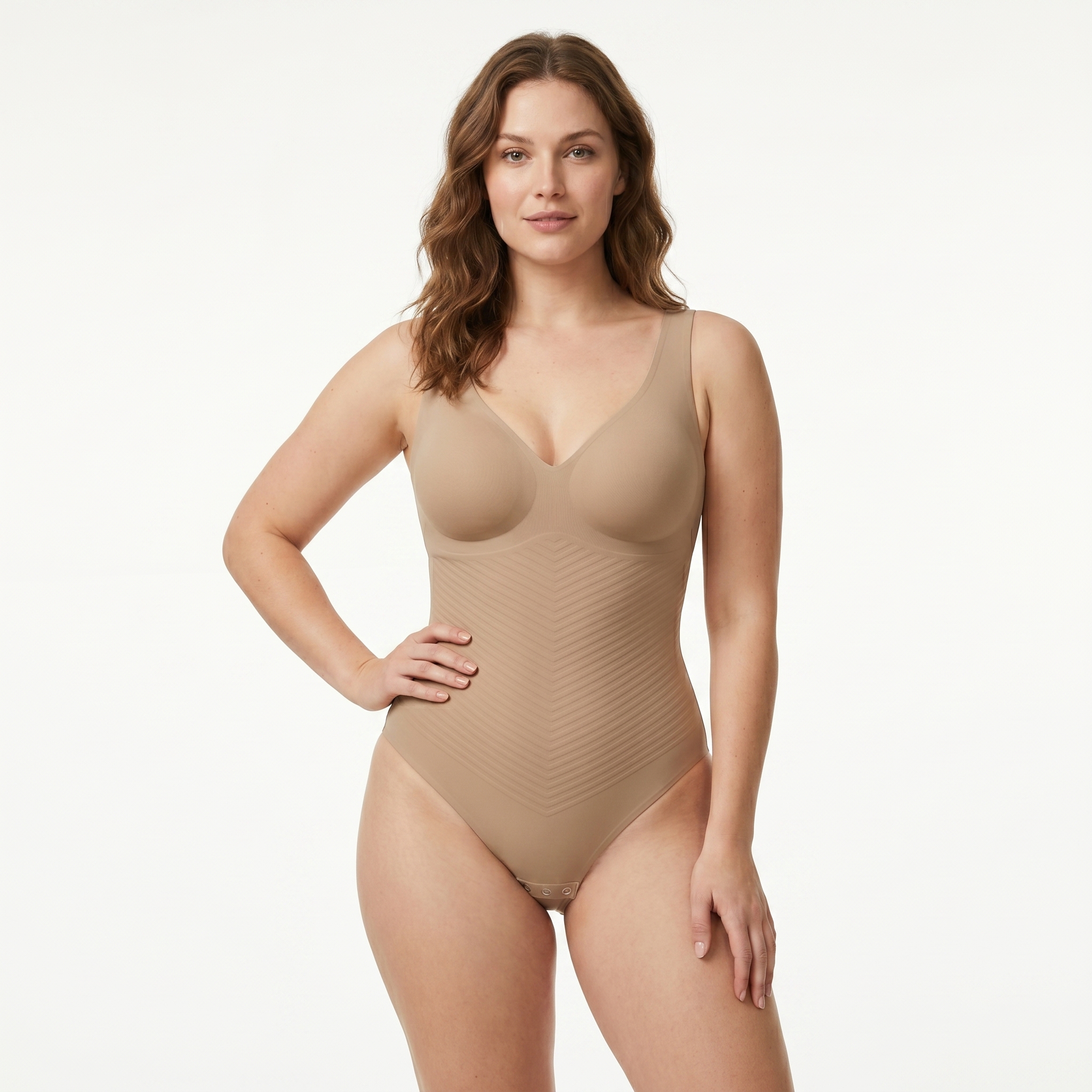 [HOPWIN LINGERIE] Anti-Slip Silicone Grip Bodysuit | High-Retention Evening & Everyday Shapewear