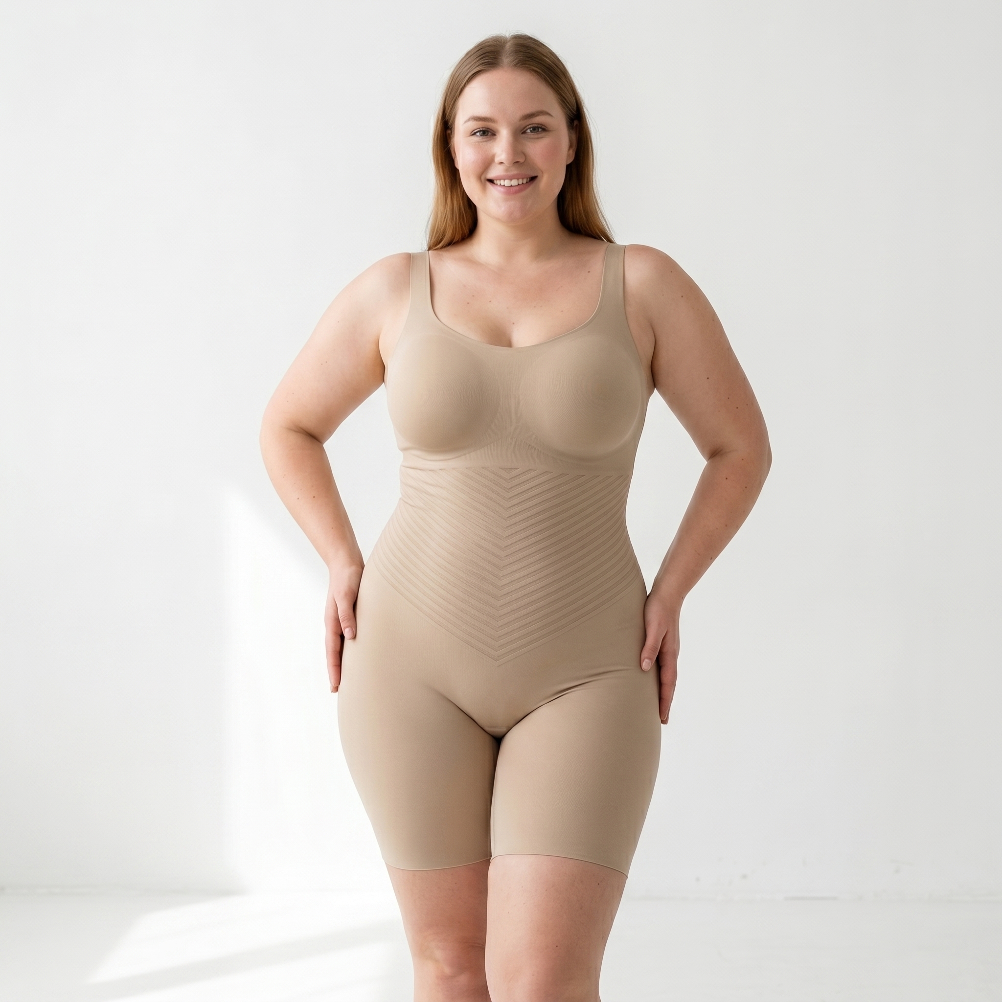 [HOPWIN LENGIRE] Bonded Sculpt Contour Bodysuit | 360° Stretch & Shape-Memory Fit