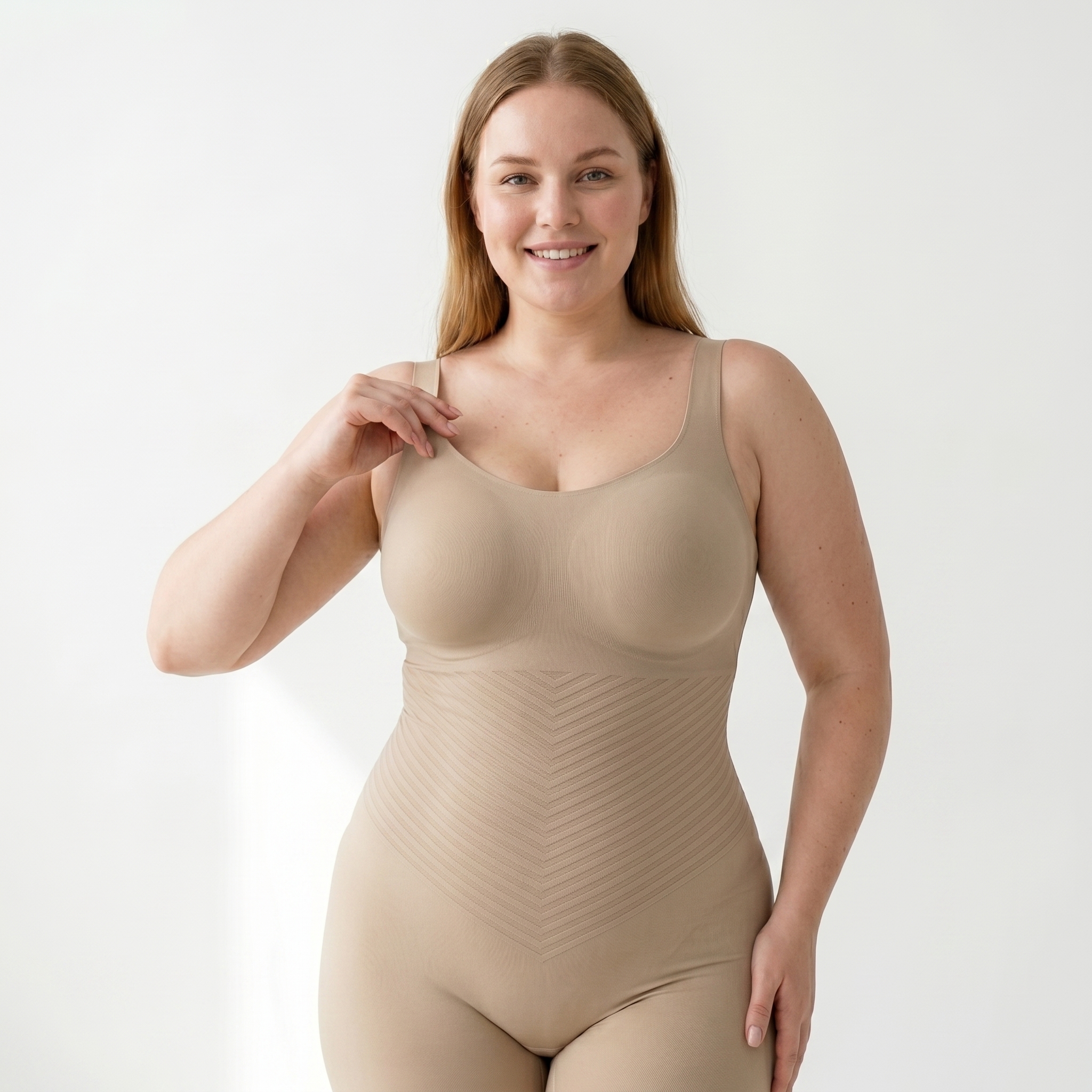 [HOPWIN LENGIRE] Bonded Sculpt Contour Bodysuit | 360° Stretch & Shape-Memory Fit