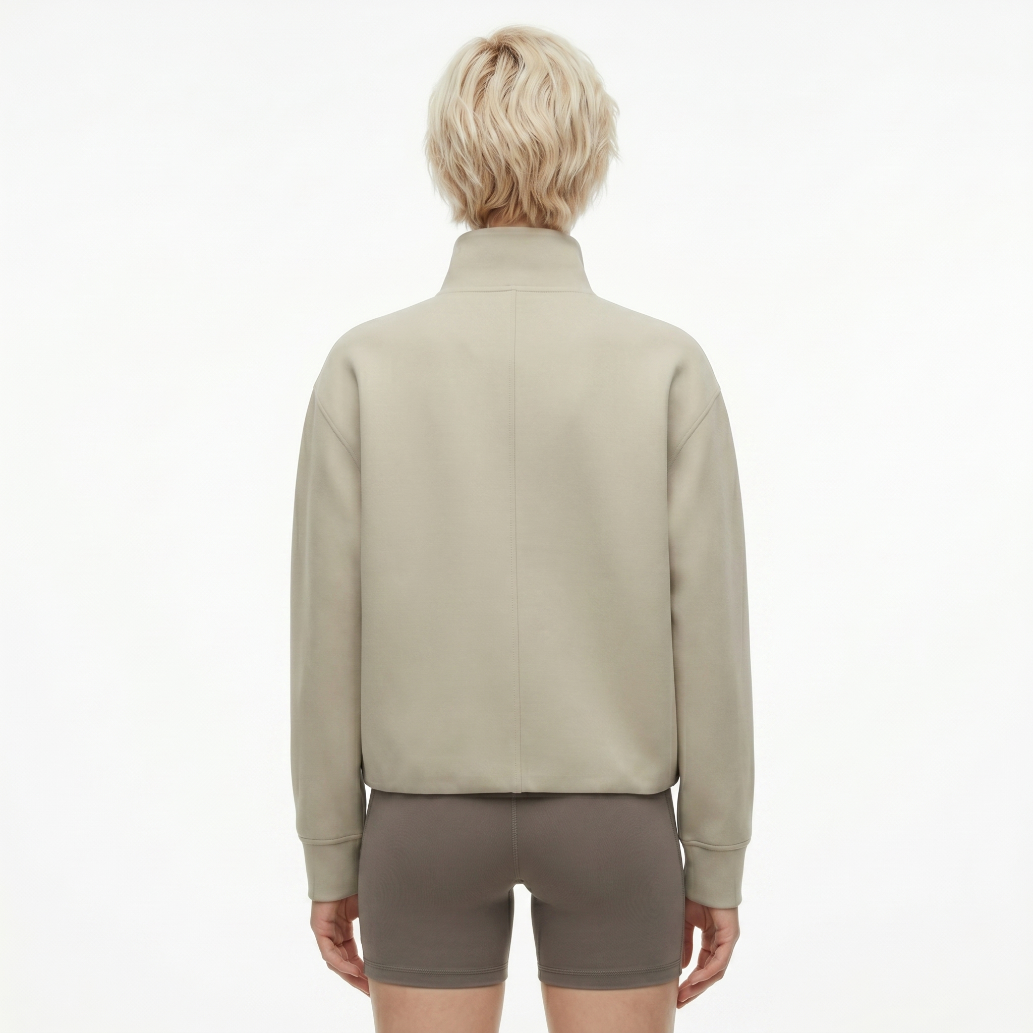 [HOPWIN LENGERIE] Hybrid-Stitch Contour Active Jacket | Studio-to-Street Sleek Fit