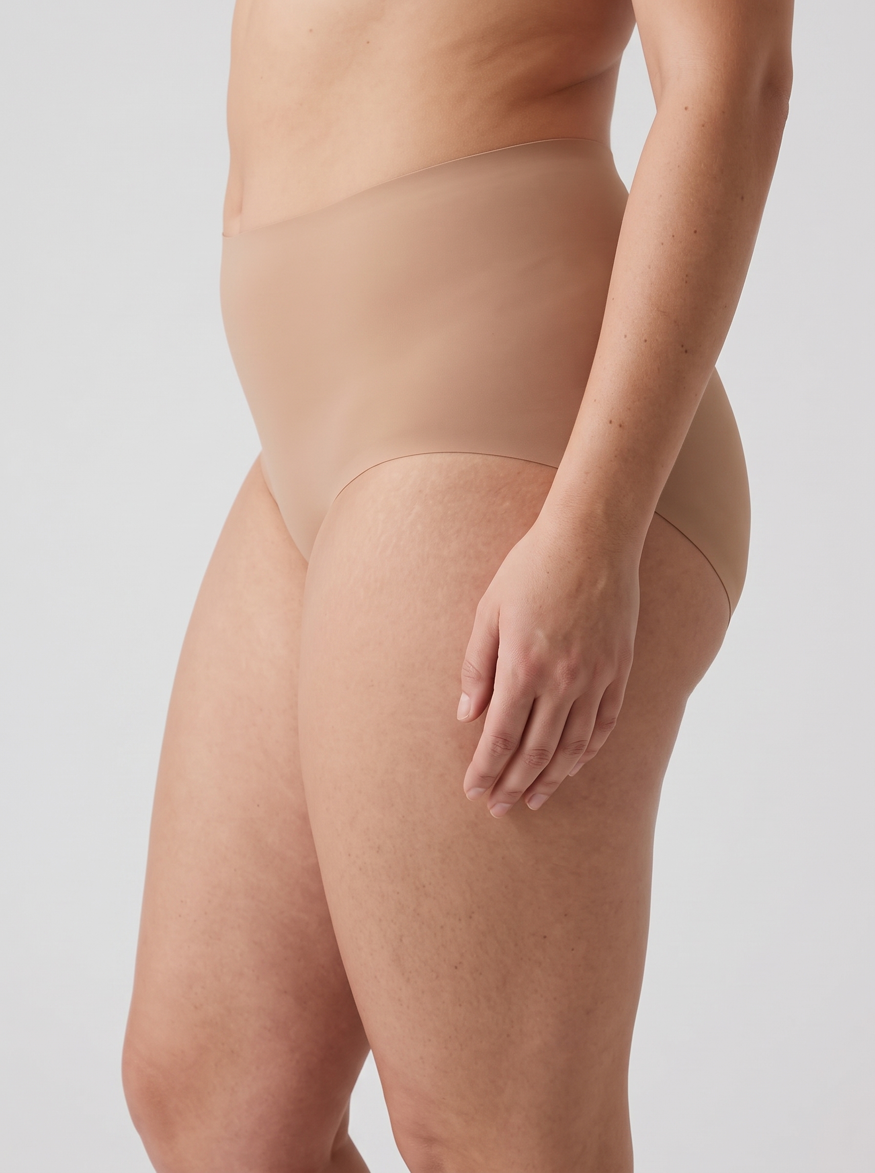 [HOPWIN LINGERIE] Cloud-Fit Hybrid High-Waisted Yoga Hipster | Seamless Light Sculpt