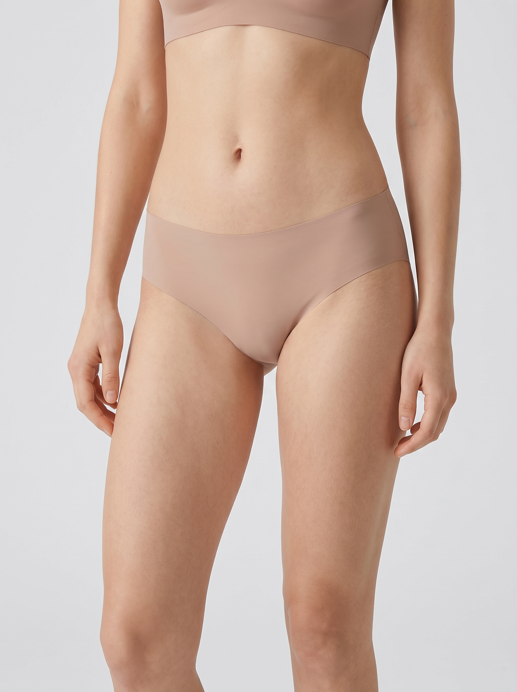 [HOPWIN LINGERIE] Invisible Hybrid Low-Rise Shaping Brief | Seamless Lower Tummy Control