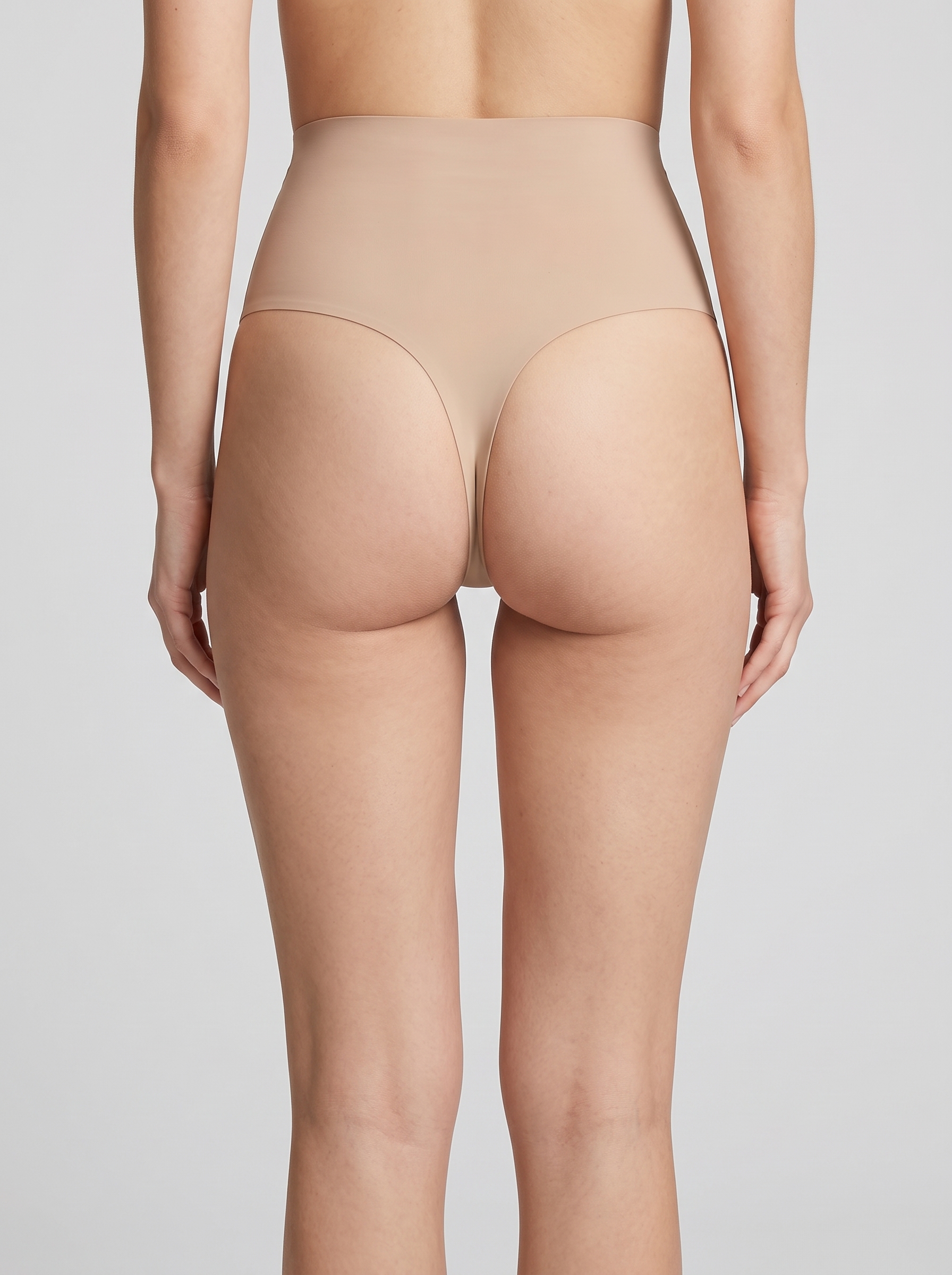[HOPWIN LINGERIE] Barely-There Hybrid Mid-Rise Bikini Panty | Seamless Light Core Control