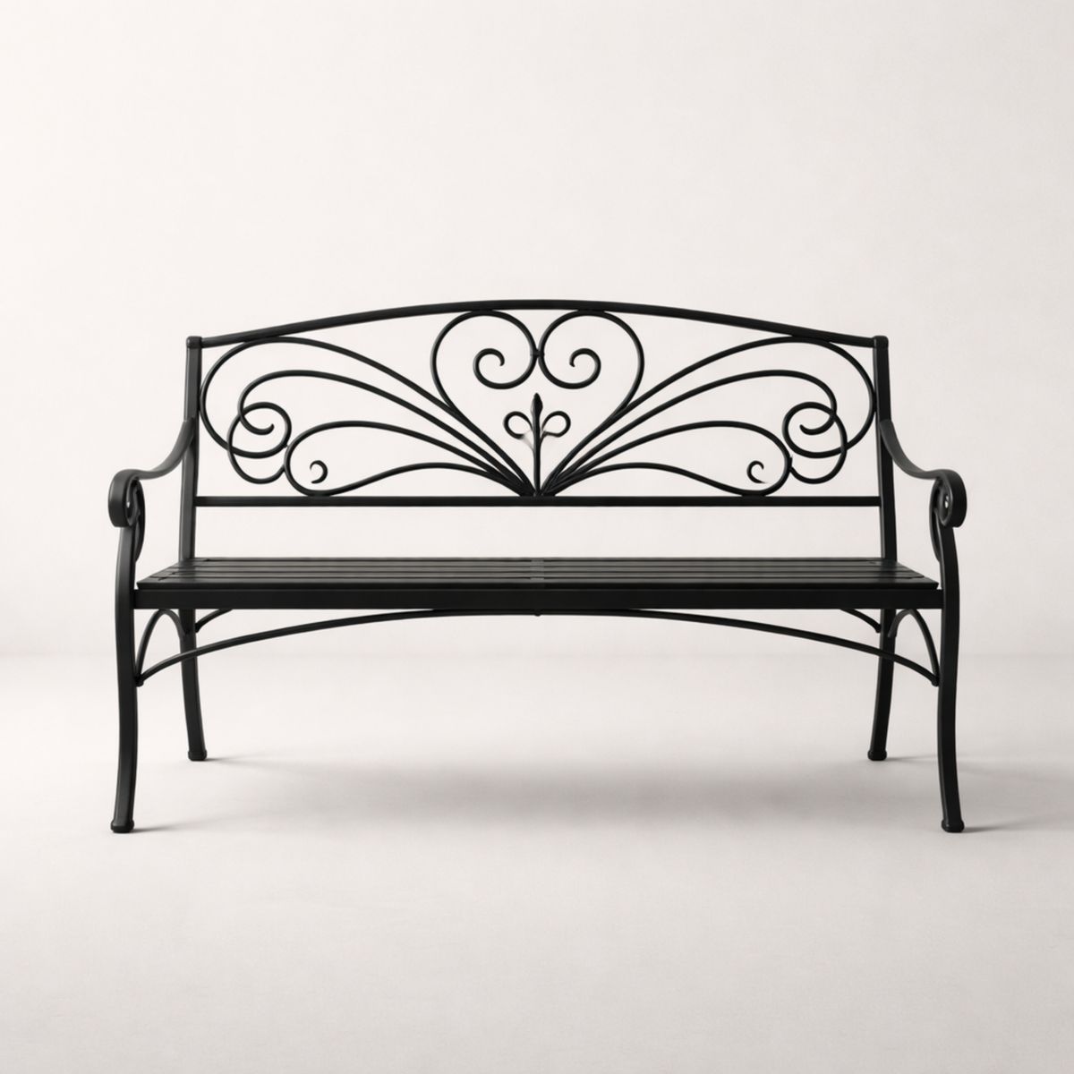Gartenbank Schmiedeeisen Schwarz