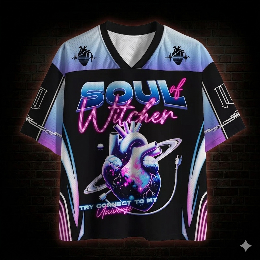 Cosmic Heart & Cable Mesh Jersey