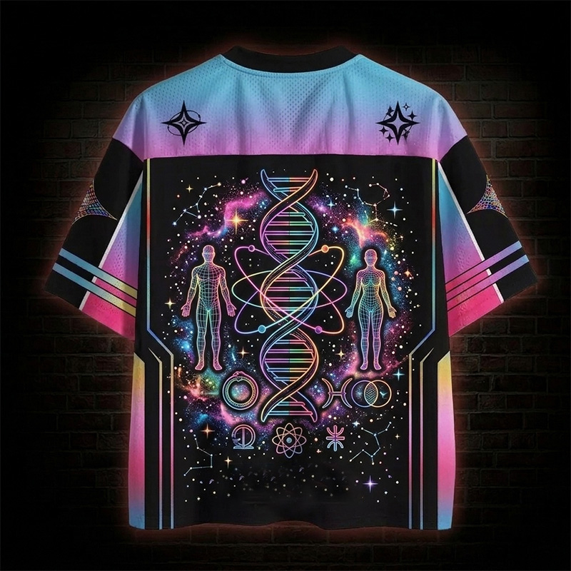 "Awakening Consciousness" pattern mesh jersey