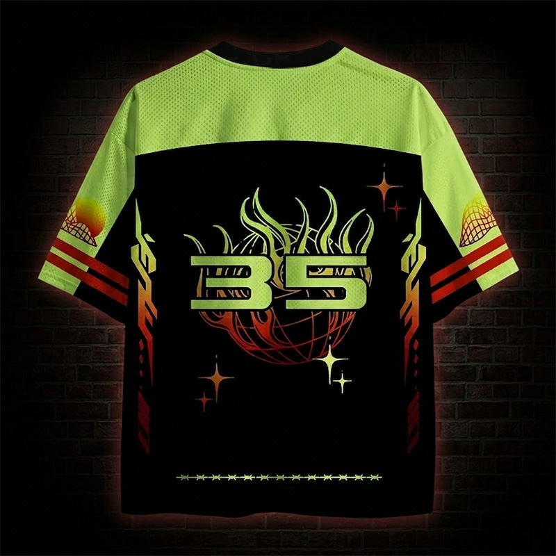  INTERROGATE Cyber Glitch Illusion Mesh Jersey