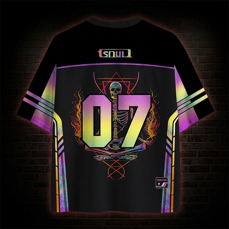 Trippy Meditation Skull Mesh Jersey