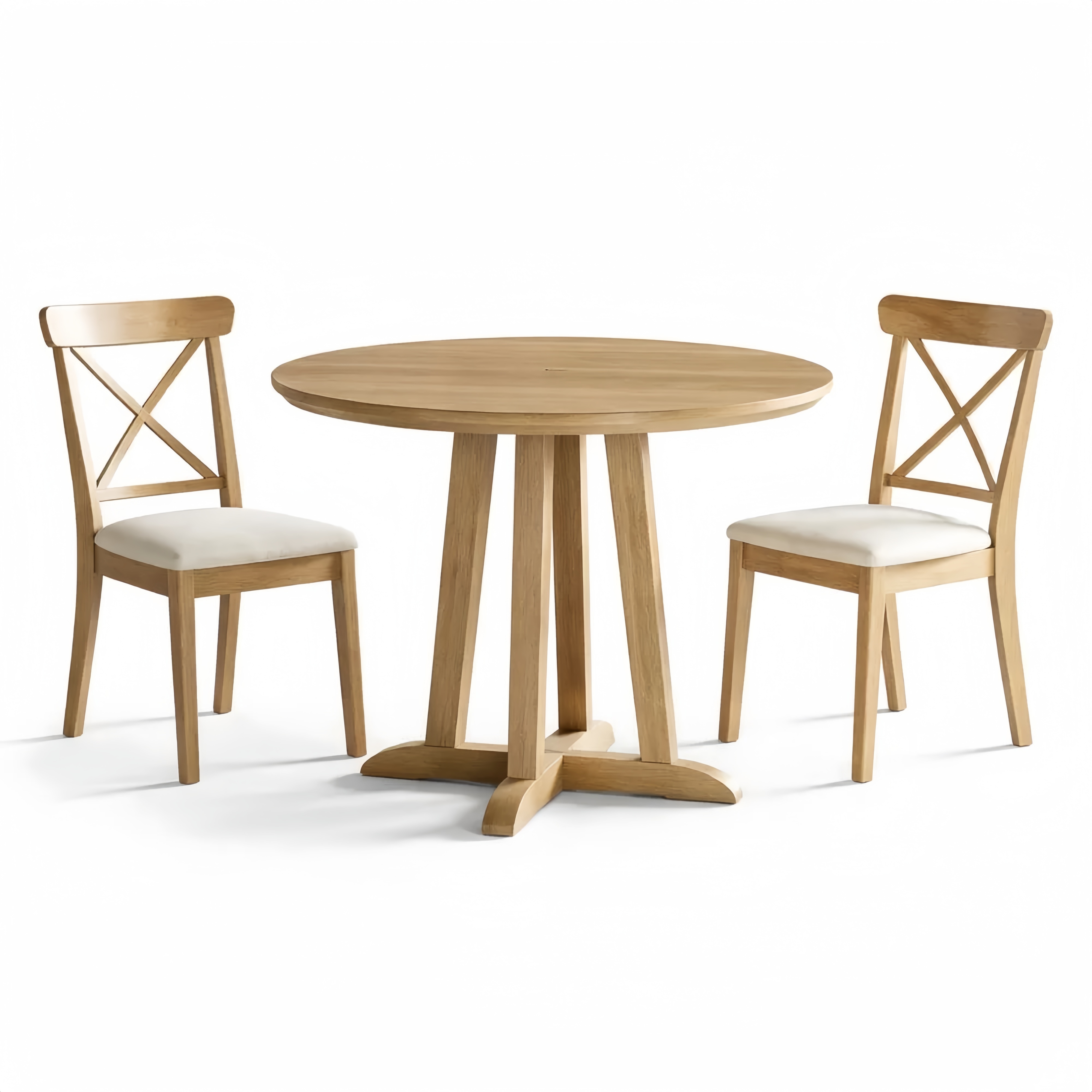 Runder Holzesstisch 80 cm für 2-4 Personen