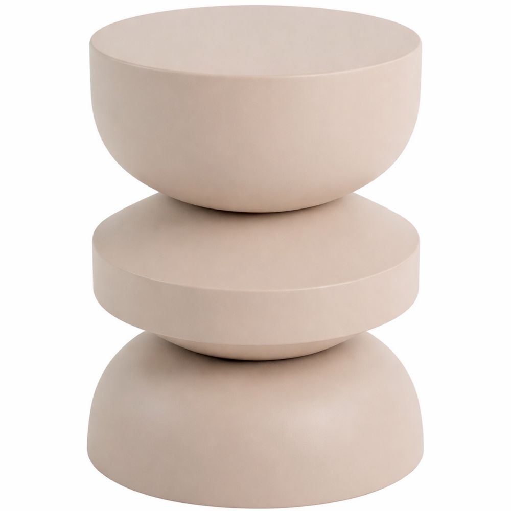 Moderner Beistelltisch aus Metall in Beige, Verschiedene Farboptionen