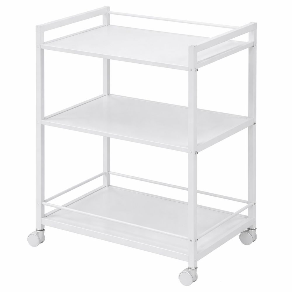 Vielseitiger Servierwagen mit Rollen, 3 Ebenen, hohe Tragkraft