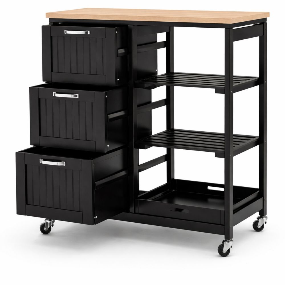 Praktischer Rollwagen mit Stauraum für Küche und Esszimmer