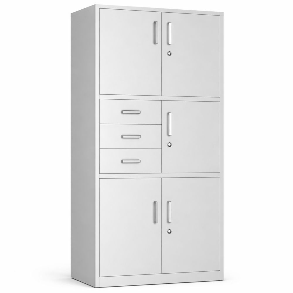 Mehrzweck-Stahlschrank mit Schubladen, pulverbeschichtet