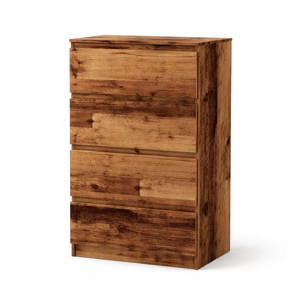 Moderne Anrichte mit großzügigem Stauraum und 4 Schubladen in Altholz-Optik