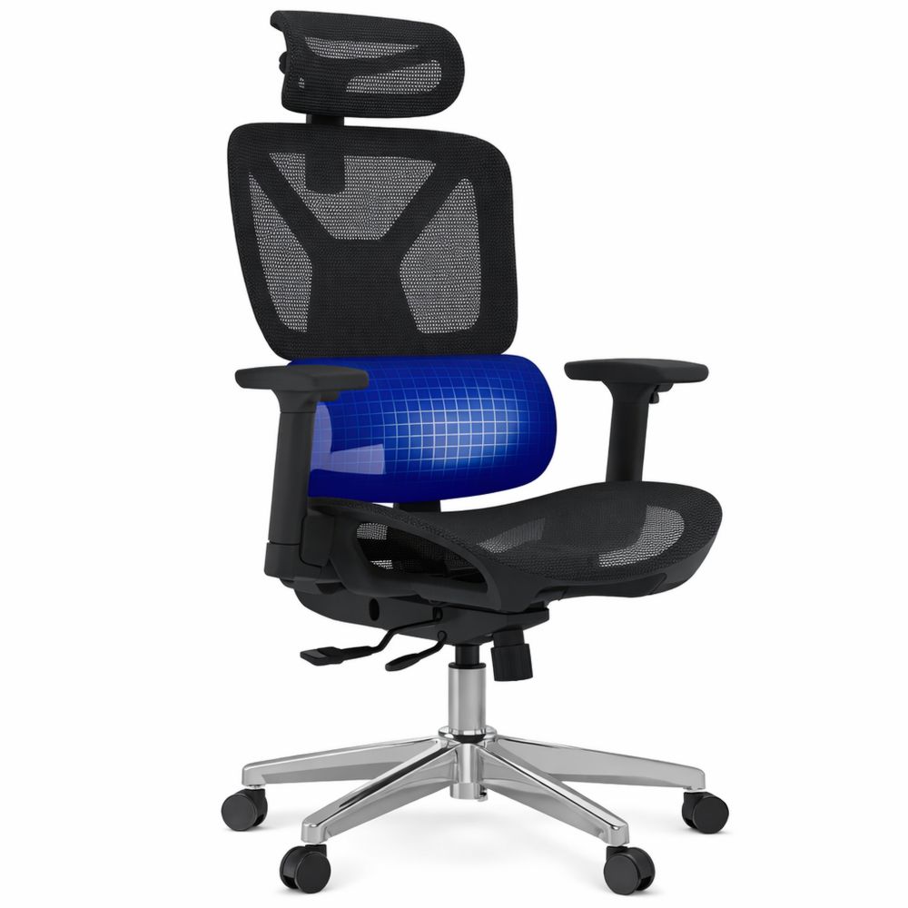 Ergonomischer Arbeitsstuhl mit 3D-Armlehnen und atmungsaktivem Sitz, verstellbare Rückenlehne