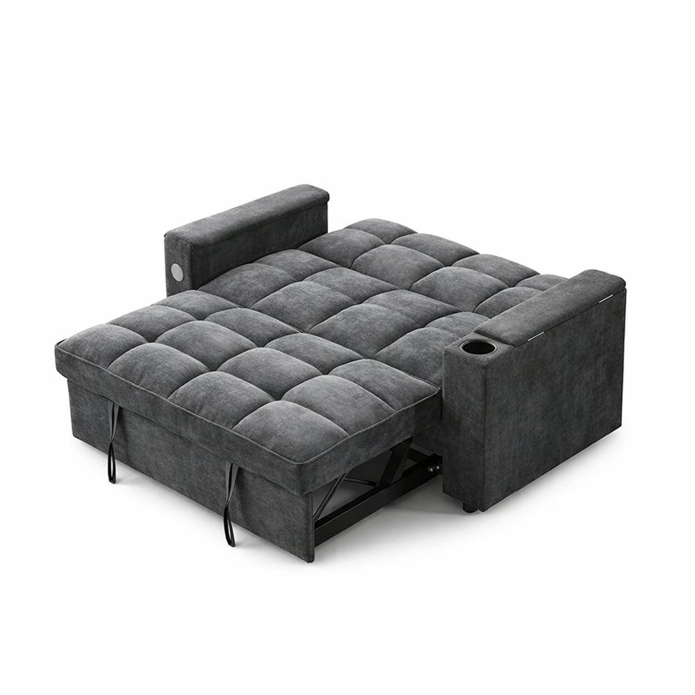 Multifunktionales Schlafsofa mit Verstellbarer Rückenlehne und USB-Anschluss