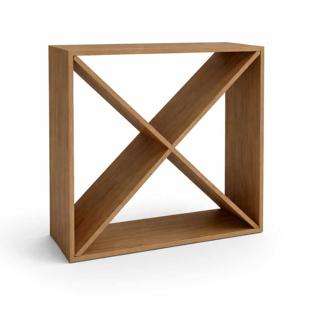 Massivholz Weinschrank Braun mit Regal