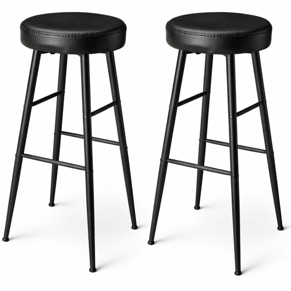 Moderner Barhocker im 2er-Set, Kunstleder, 76 cm, für Küche und Esszimmer