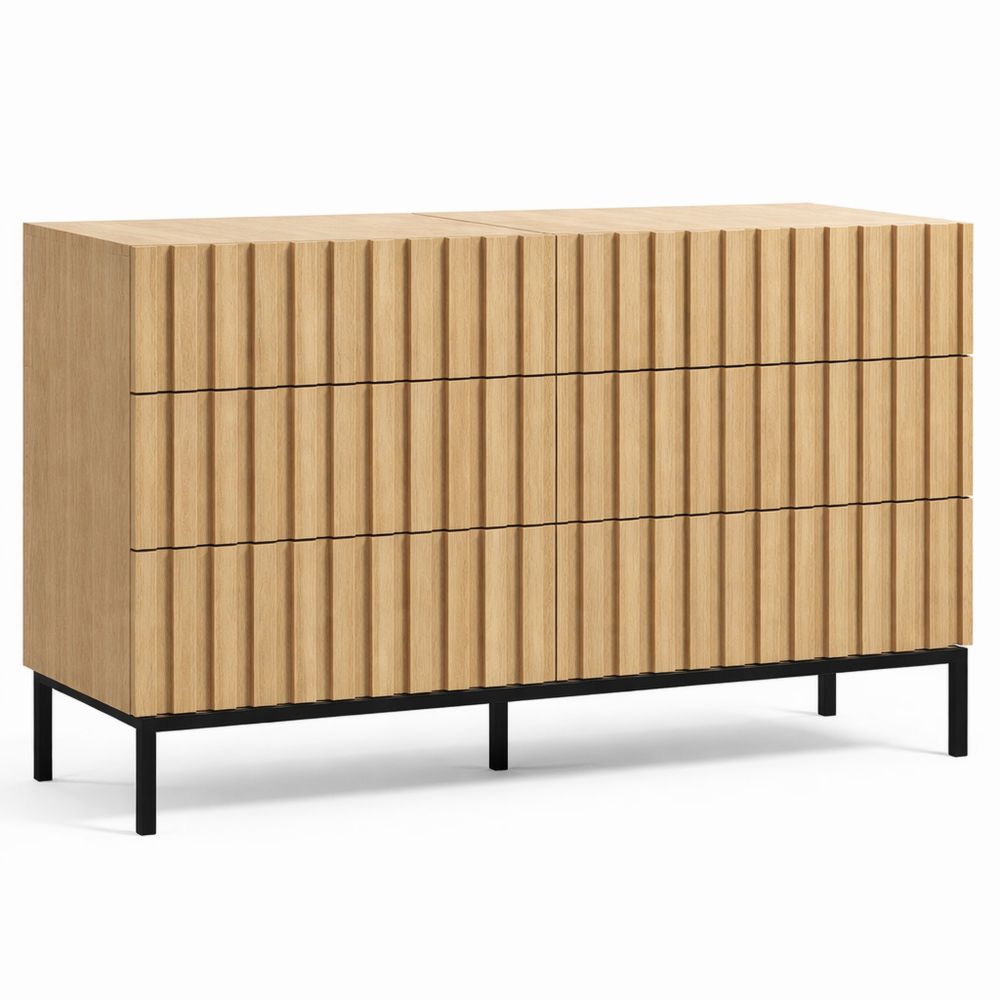 Schmale Kommode mit 6 Schubladen für jeden Raum