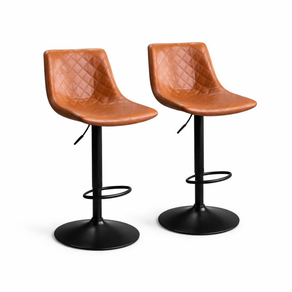 Höhenverstellbare Barhocker mit Mikrofaser, 360° Drehung, bis 150kg, für Küche und Esszimmer