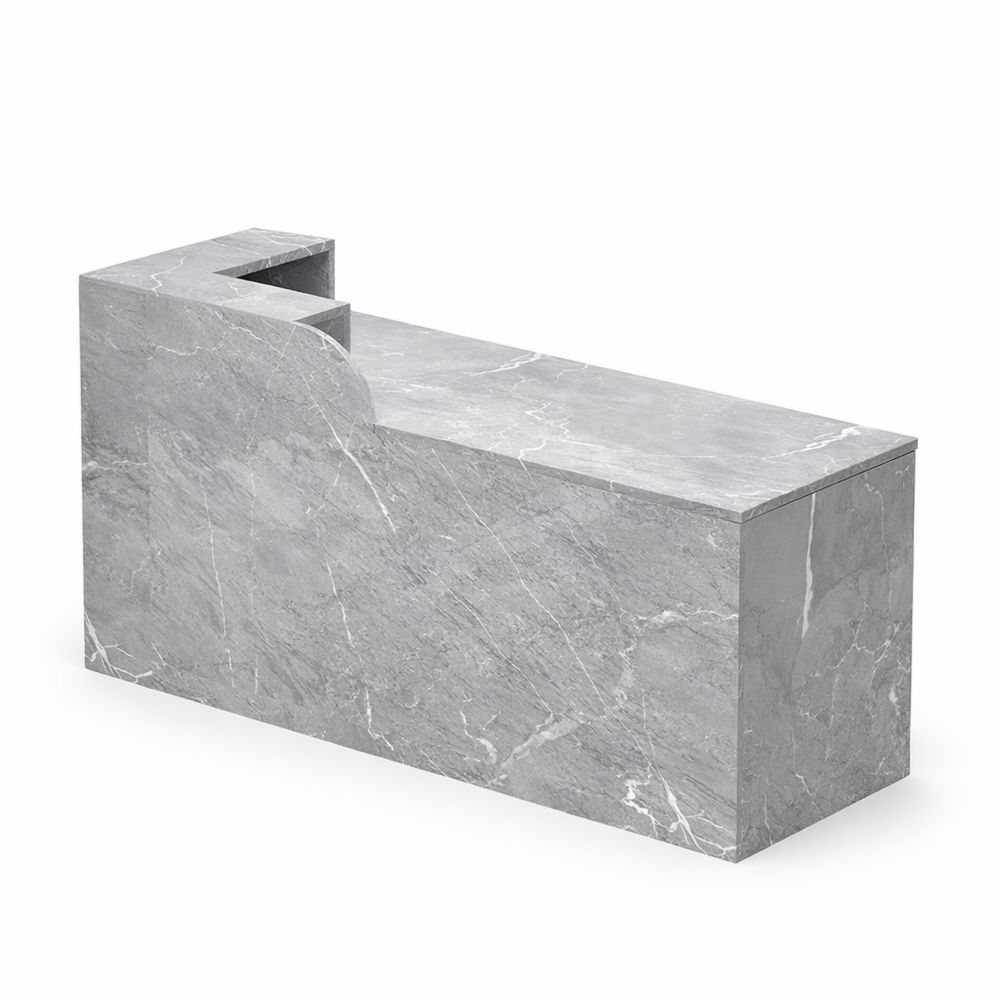 Moderne Empfangstheke mit Schubladen und Ablagefächern für vielseitige Nutzung im Büro oder Geschäft