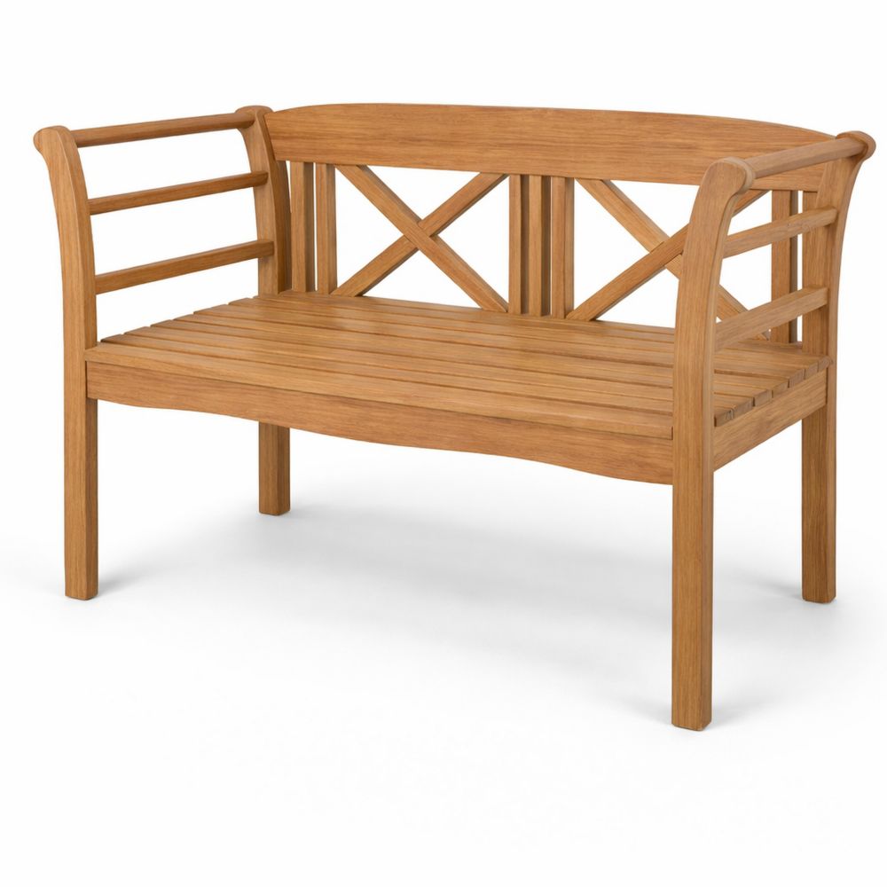 Massive wetterfeste Holzgartenbank für Terrasse und Balkon