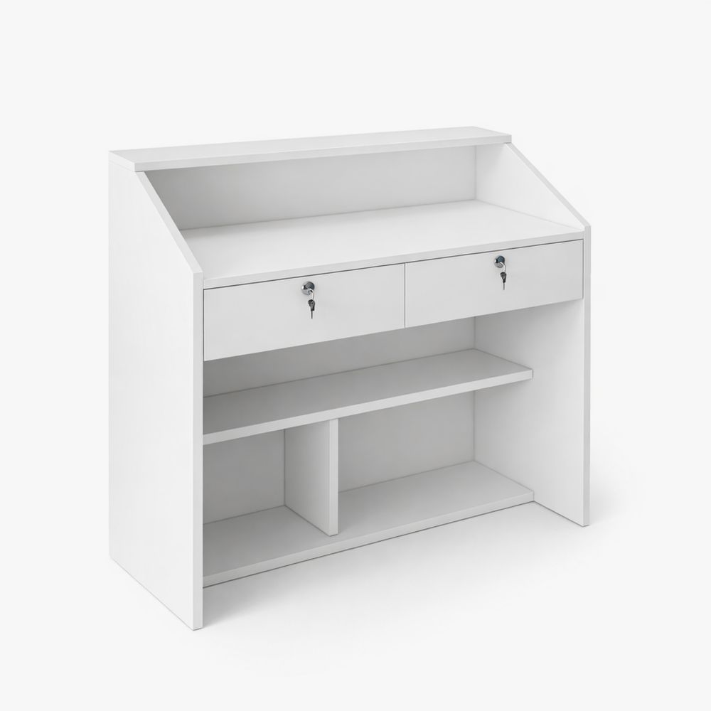 Moderne Empfangstheke mit Stauraum und abschließbaren Schubladen