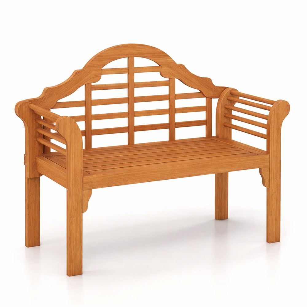 Wetterfeste klappbare Holzbank für Garten und Balkon, 2-Sitzer bis 360kg